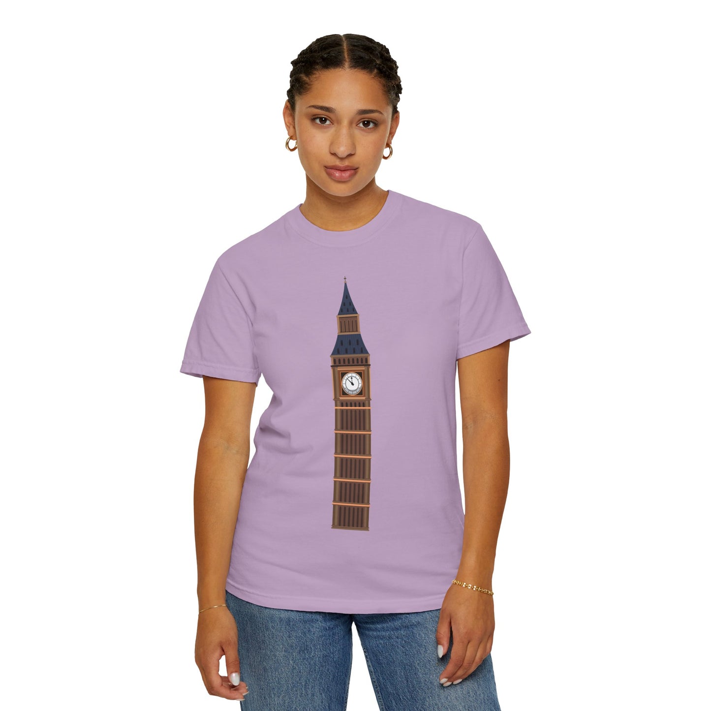 Unisex Garment-Dyed T-shirt - London's Landmark - The Iconic Clock Tower