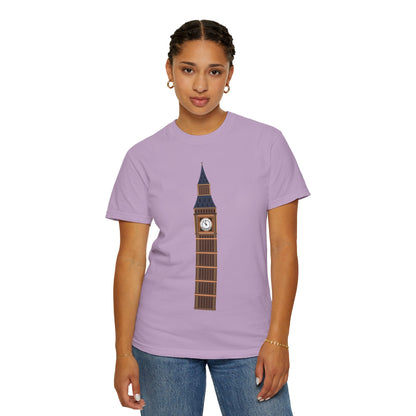 Unisex Garment-Dyed T-shirt - London's Landmark - The Iconic Clock Tower