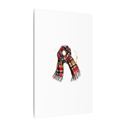 Autumn Scarf Canvas Art Print | Cozy Home Décor, Gift for Fall Lovers, Seasonal Wall Art, Unique Interior Design
