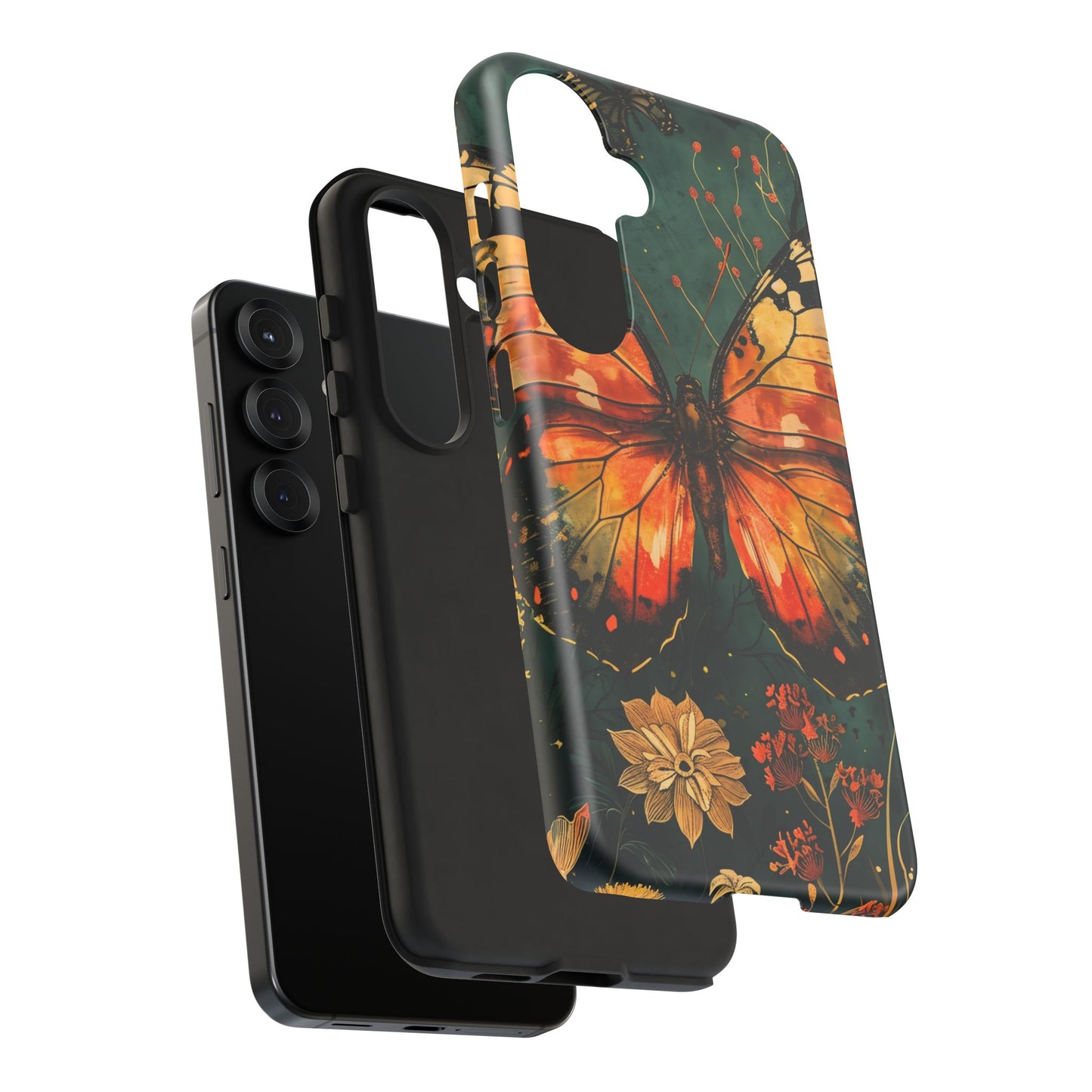 Butterfly Phone Case – Tough Cases for Nature Lovers, Floral Design, Butterfly Art, Unique Gift, Eco-Friendly Protection