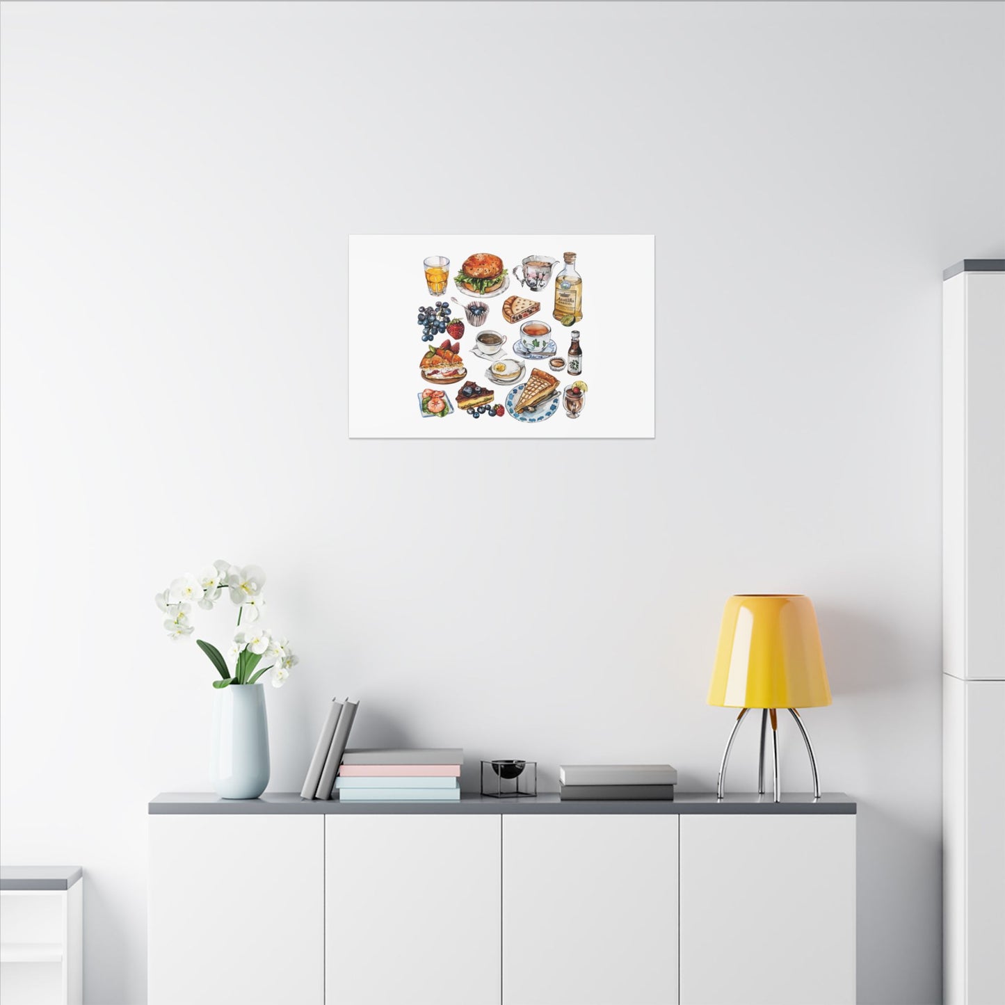 Breakfast Feast Canvas Print, Food Art, Kitchen Decor, Gifting for Food Lovers, Brunch Vibes, Wall Art