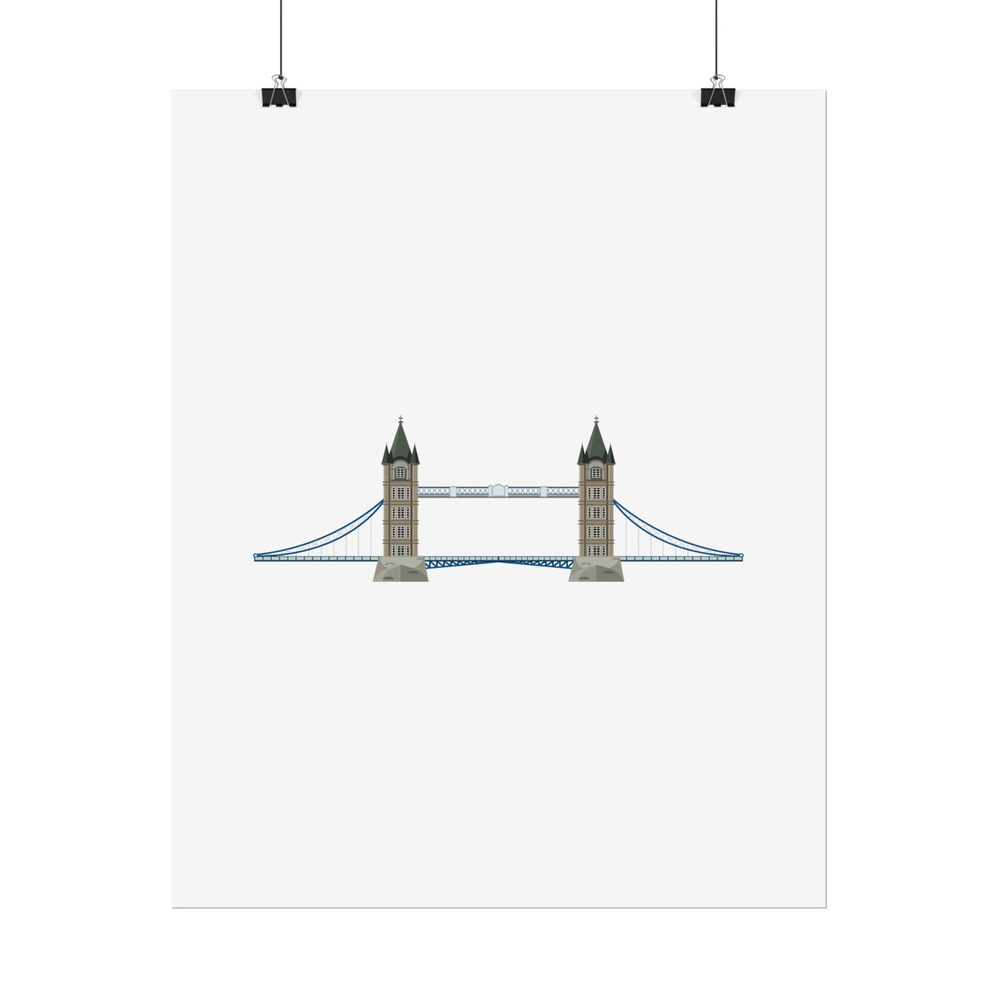 Tower Bridge Rolled Poster, London City Decor, Wall Art, Gift for Travelers, Home Aesthetic, UK Wall Art
