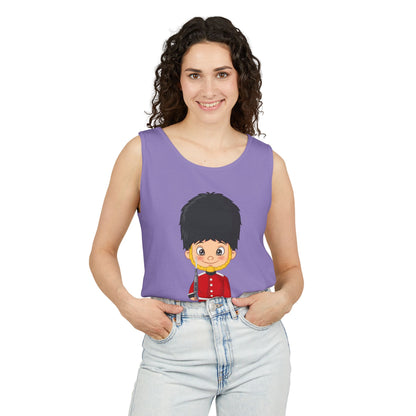 Unisex Garment-Dyed Tank Top - Classic Military - British Soldier -