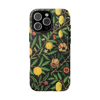 Tough Cases Phone Case, Floral Phone Cover, Tough Phone Protection, Gift for Plant Lovers, Black Background, Eco-Friendly Design