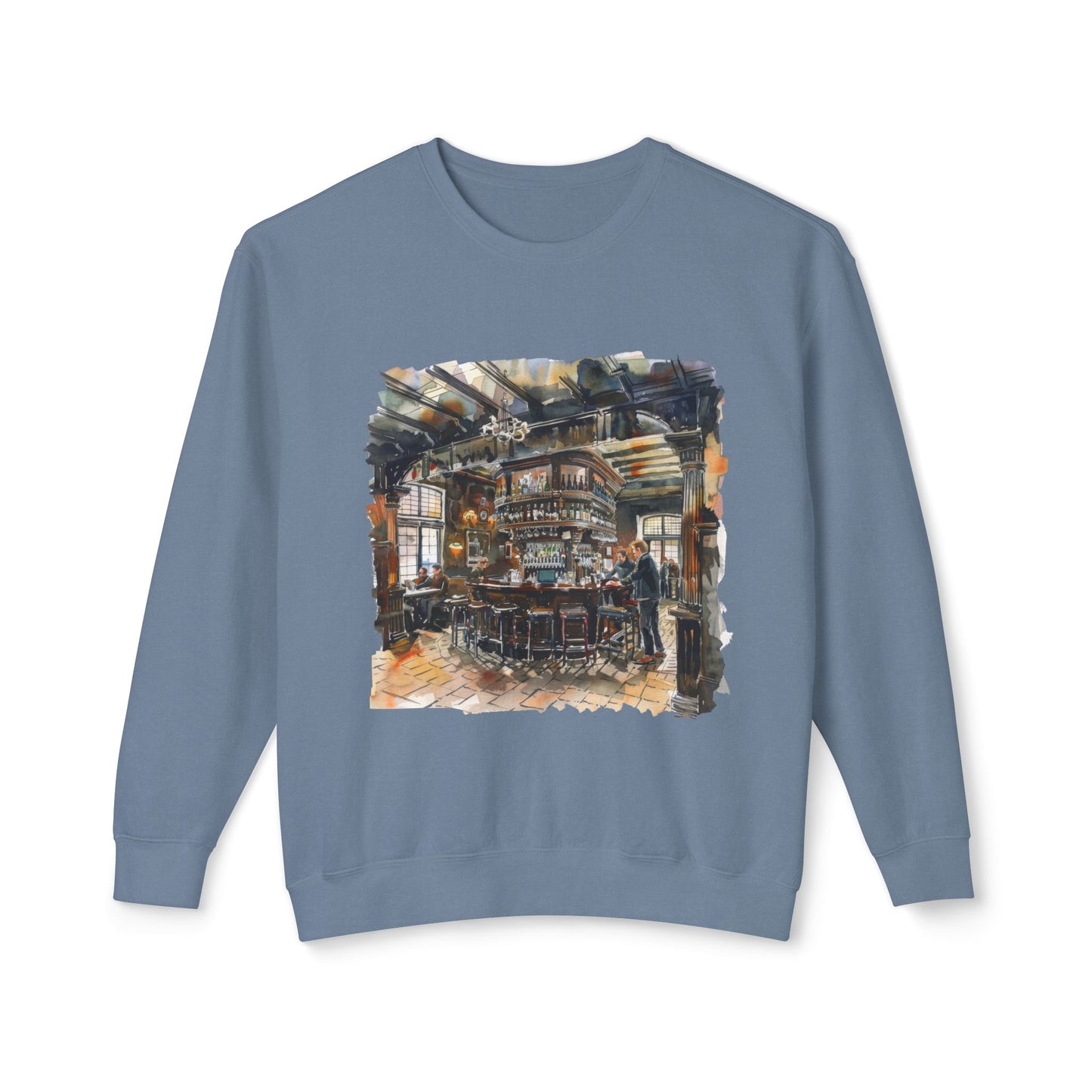 Unisex Lightweight Crewneck Sweatshirt Classy - Cozy British Pub