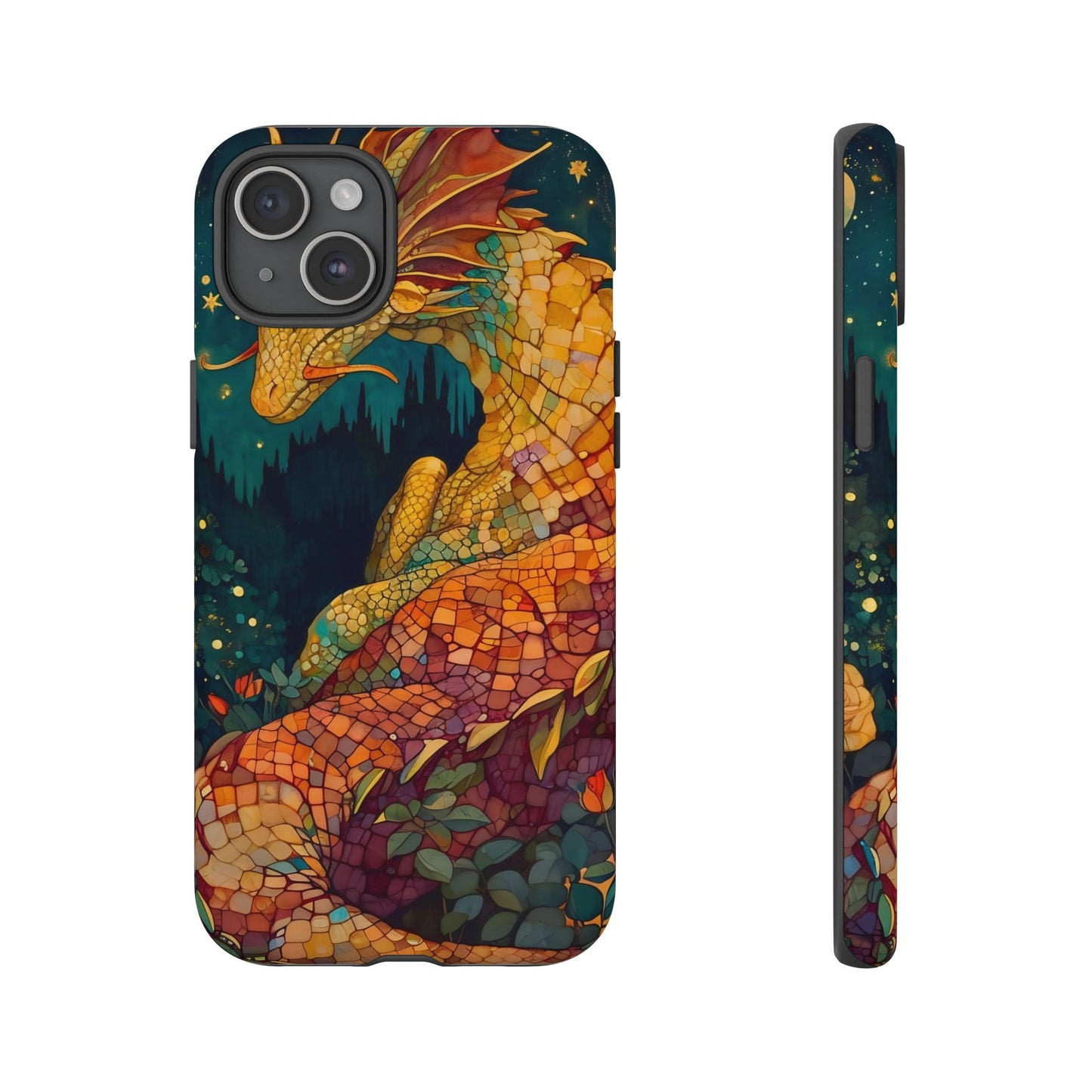 Dragon Art Phone Case, Tough Phone Cover, Fantasy Gift, Unique Mobile Accessory, Dragon Lover Gift, Stylish Protection