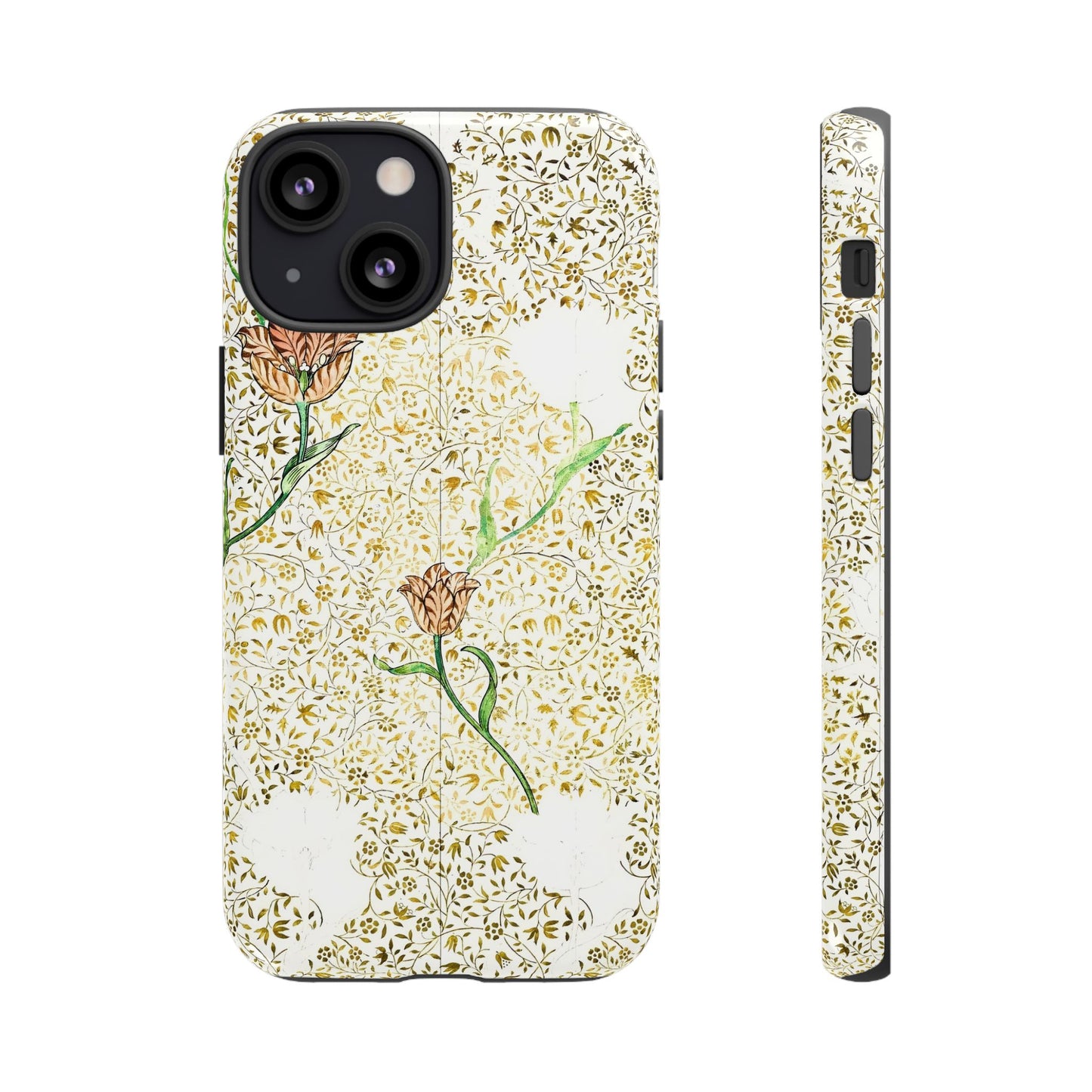 Elegant Floral Phone Case, Tough Cases for iPhone, Stylish Smartphone Cover, Protection with Floral Art, Unique Gift for Her