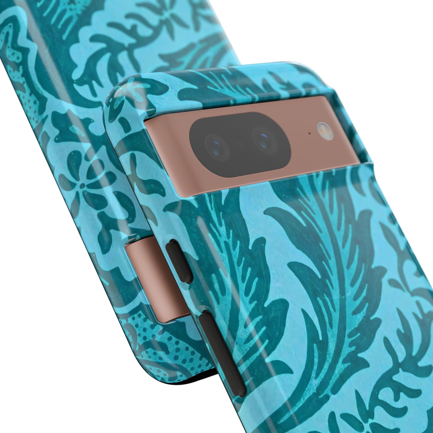 Protective Phone Case with Elegant Teal Design, Tough Cases, Floral Phone Cover, Stylish Smartphone Protection, Gifts for Her, Trendy [...]