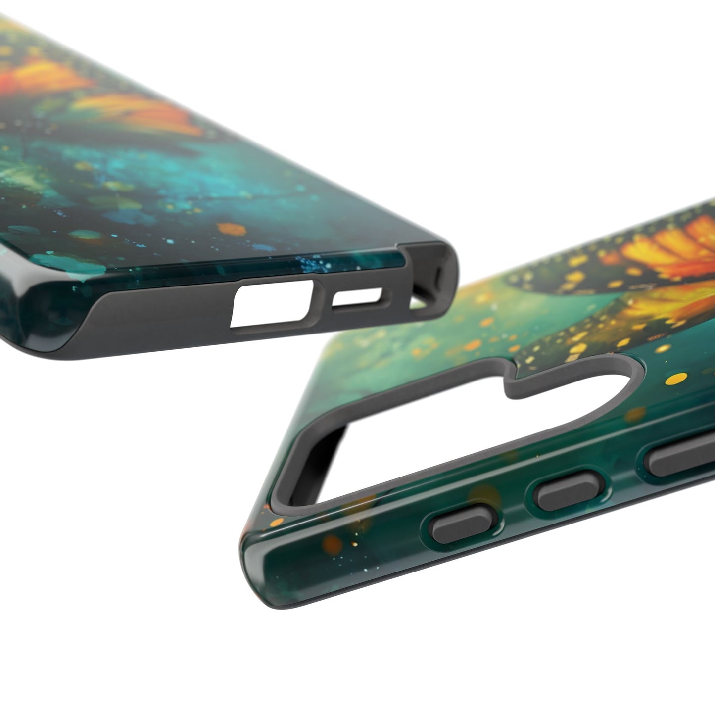 Colorful Butterfly Phone Case, Tough Cases for iPhone and Samsung, Cute Tech Accessories, Nature Lovers Gift, Vibrant Floral Design