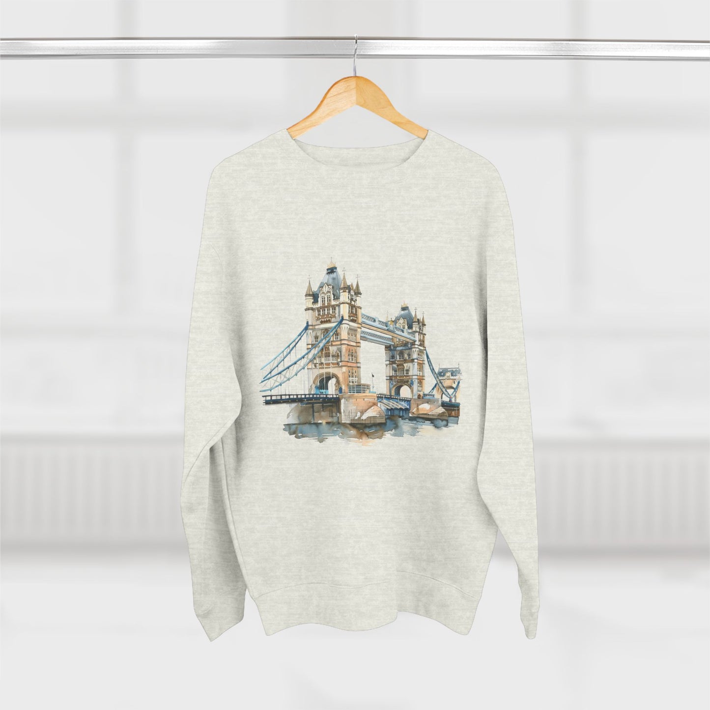 Unisex Crewneck Sweatshirt - London Bridge - Iconic Landmark and Historical Beauty