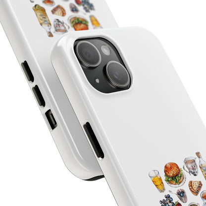 Foodie Tough Phone Case with Gourmet Feast Design