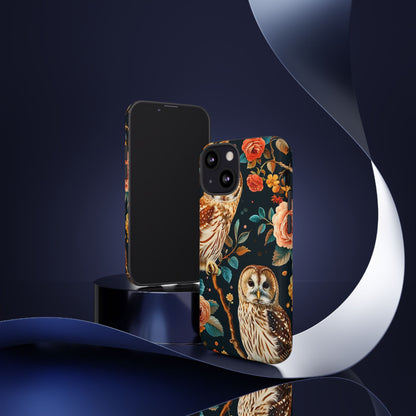 Owl Phone Case with Floral Design, Tough Phone Cover for Nature Lovers, Gift for Bird Enthusiasts, Stylish Protection for Smartphones, [...]