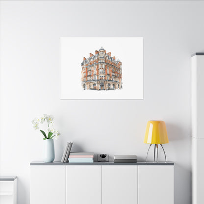 Artistic Matte Canvas Print of Historic Building, Wall Art Decor, Home Interior, Unique Gift, Fine Art, Architecture Lover, Urban Design