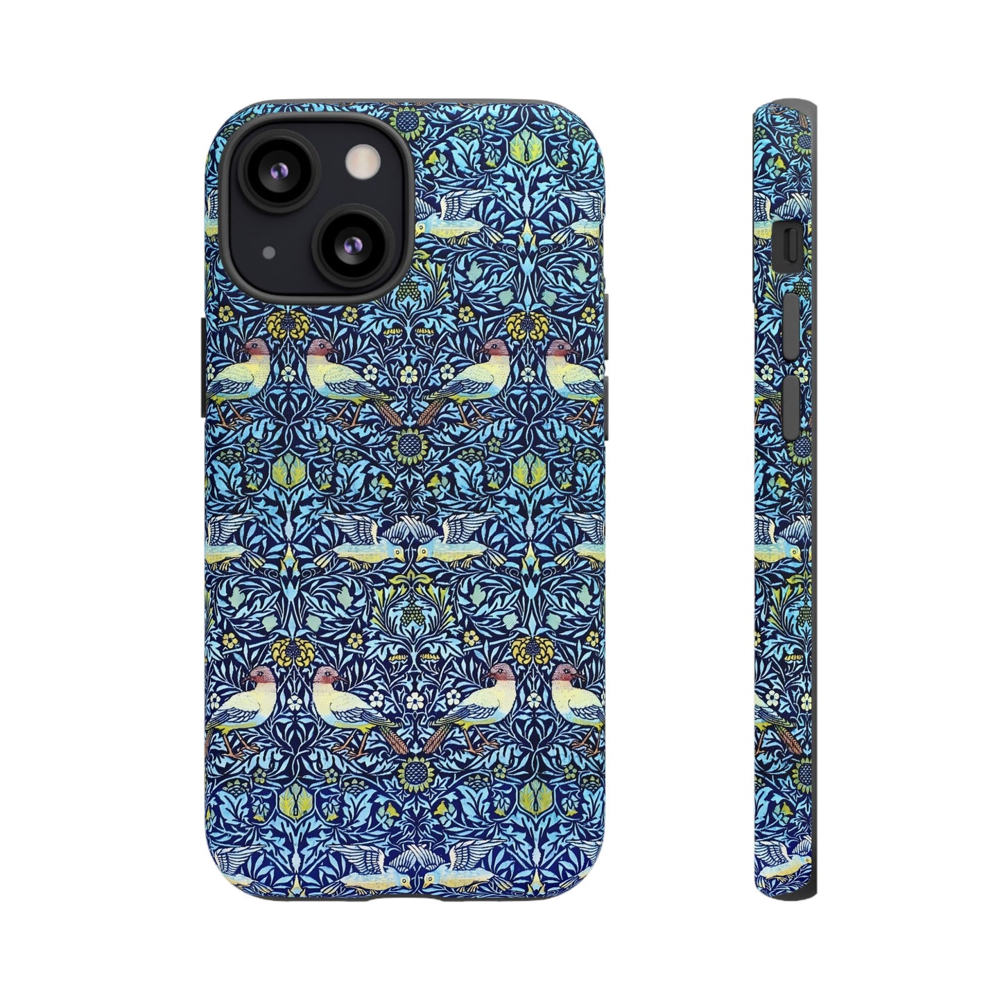 Bird and Floral Pattern Phone Case, Tough Cases, Gift for Nature Lovers, Eco-friendly, Custom Phone Accessories, All-Occasion
