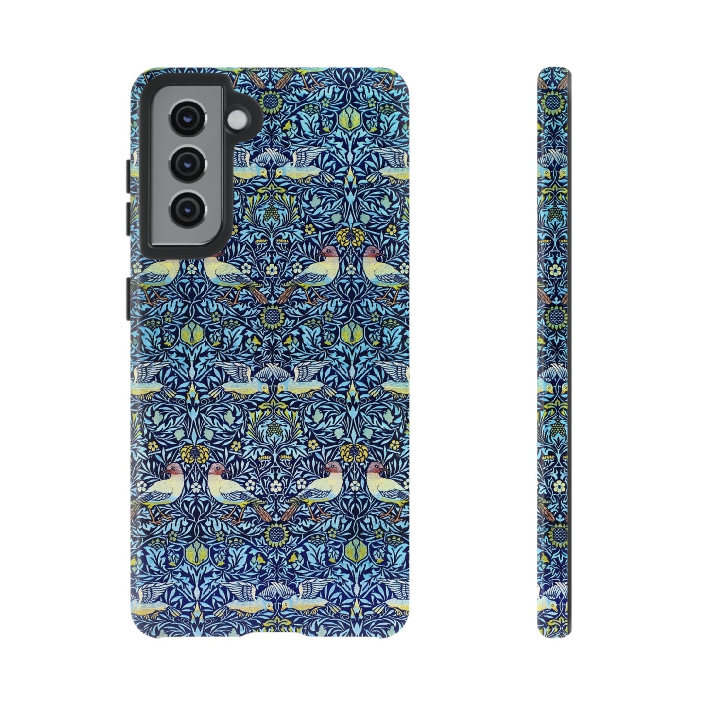 Bird and Floral Pattern Phone Case, Tough Cases, Gift for Nature Lovers, Eco-friendly, Custom Phone Accessories, All-Occasion