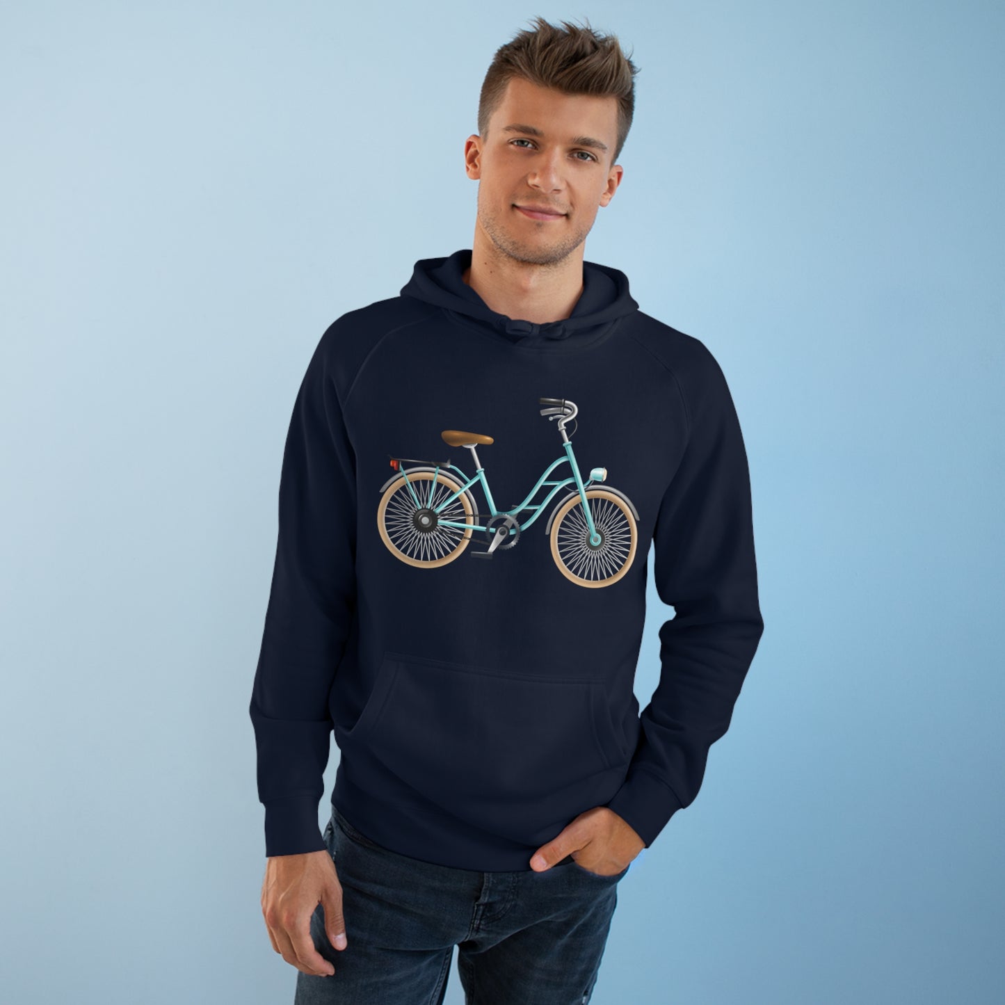 Form-fitting Unisex Hoodie - Classic British Bicycle