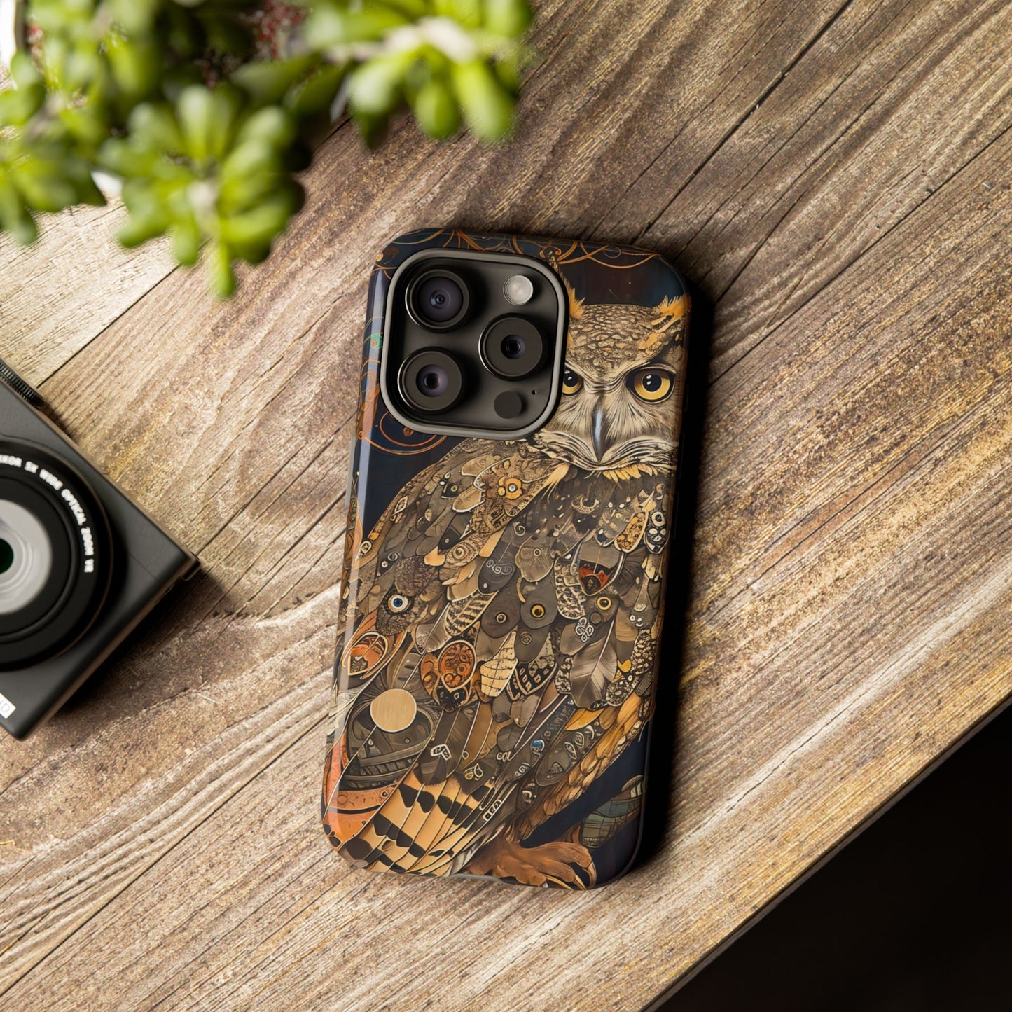 Owl Phone Case, Tough Cases for Nature Lovers, Artistic Owl Design, Bird Phone Cover, Unique Gift for Wildlife Enthusiasts