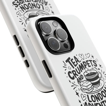 Tea, Crumpets, and London Adventures - Cute Gift for Tea Lovers, London Souvenir, Travel Accessory, Unique Phone Cover