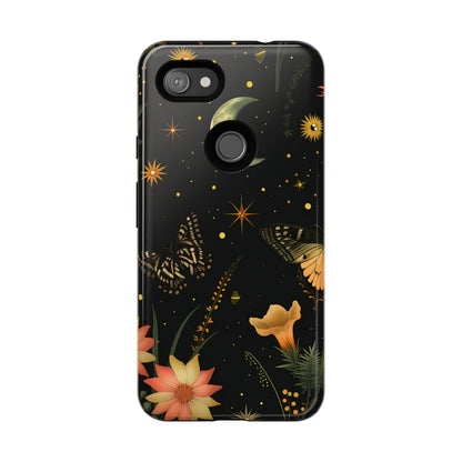 Floral Phone Case - Tough Cases with Moon and Butterflies, Bohemian Chic, Gift for Nature Lovers, Unique Tech Accessories, Stylish [...]