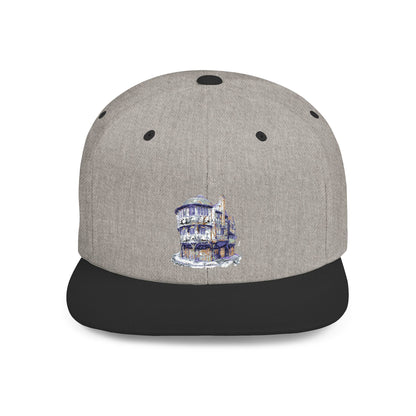 Stylish Flat Bill Snapback Hat, Trendy Cap for Graphic Lovers, Perfect for Festivals, Birthdays, and Everyday Wear