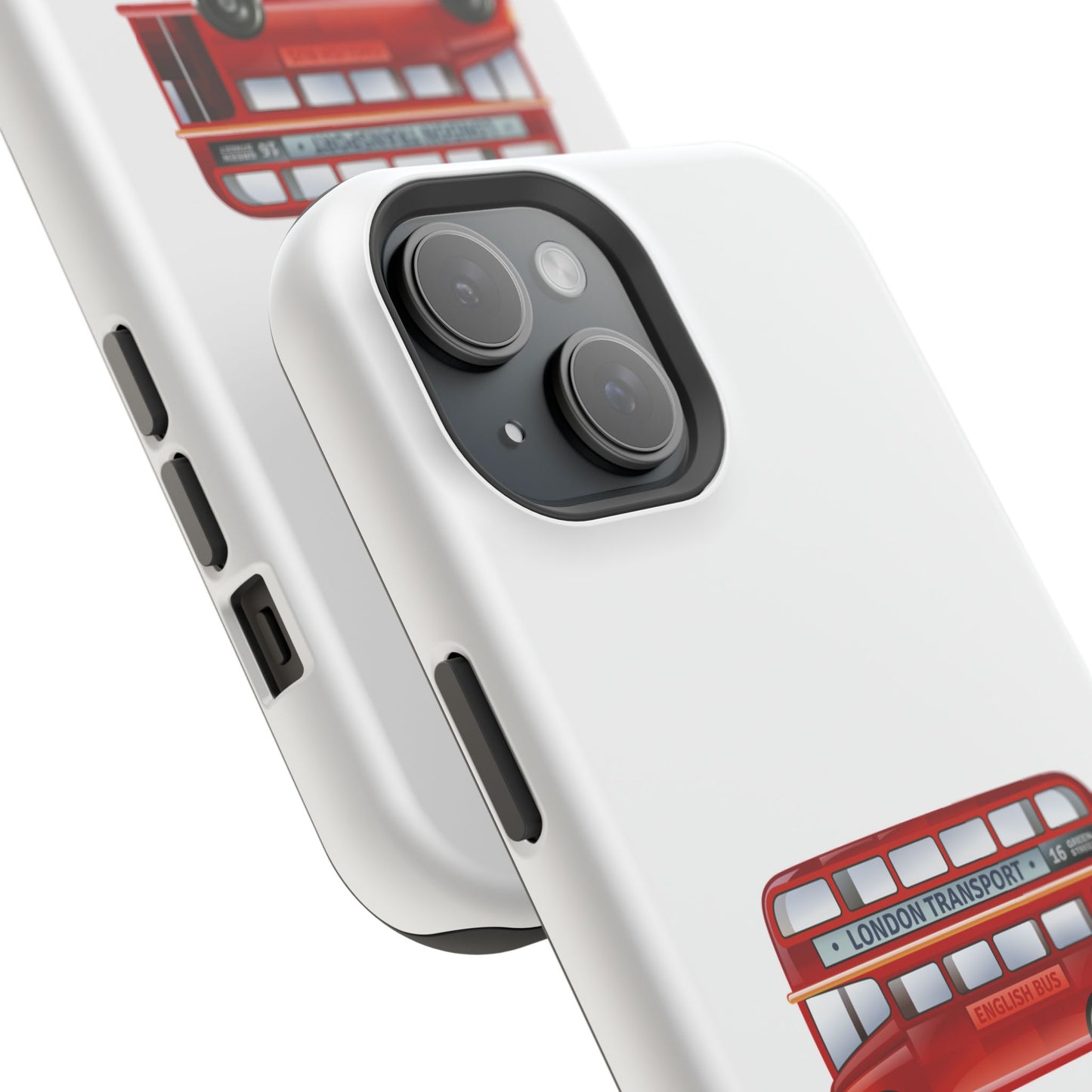 Red Double-Decker Bus Phone Case, London-Themed Tough Covers for Travelers, Unique Gifts for London Lovers, Durable Mobile [...]