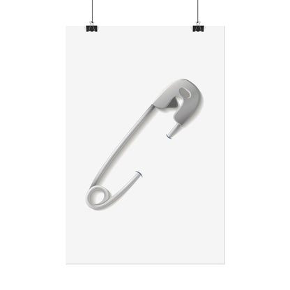 Minimalist Safety Pin Wall Art, Modern Decor, Unique Gift, Home Aesthetic, Art Print, Rolled Poster, Contemporary Interior Design