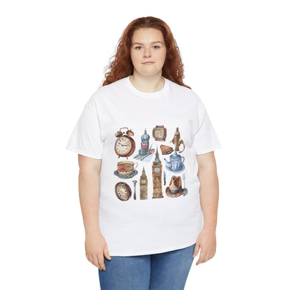 Unisex Heavy Cotton Tee - Timeless Symbols - Iconic England