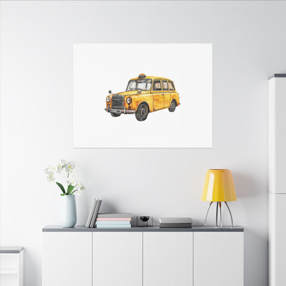 Vintage Taxi Matte Canvas, Stretched, 0.75" (Multi-Size)
