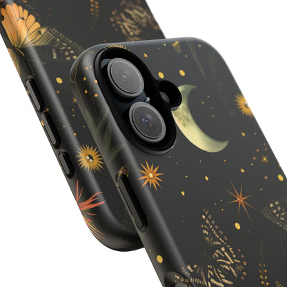 Floral Phone Case - Tough Cases with Moon and Butterflies, Bohemian Chic, Gift for Nature Lovers, Unique Tech Accessories, Stylish [...]
