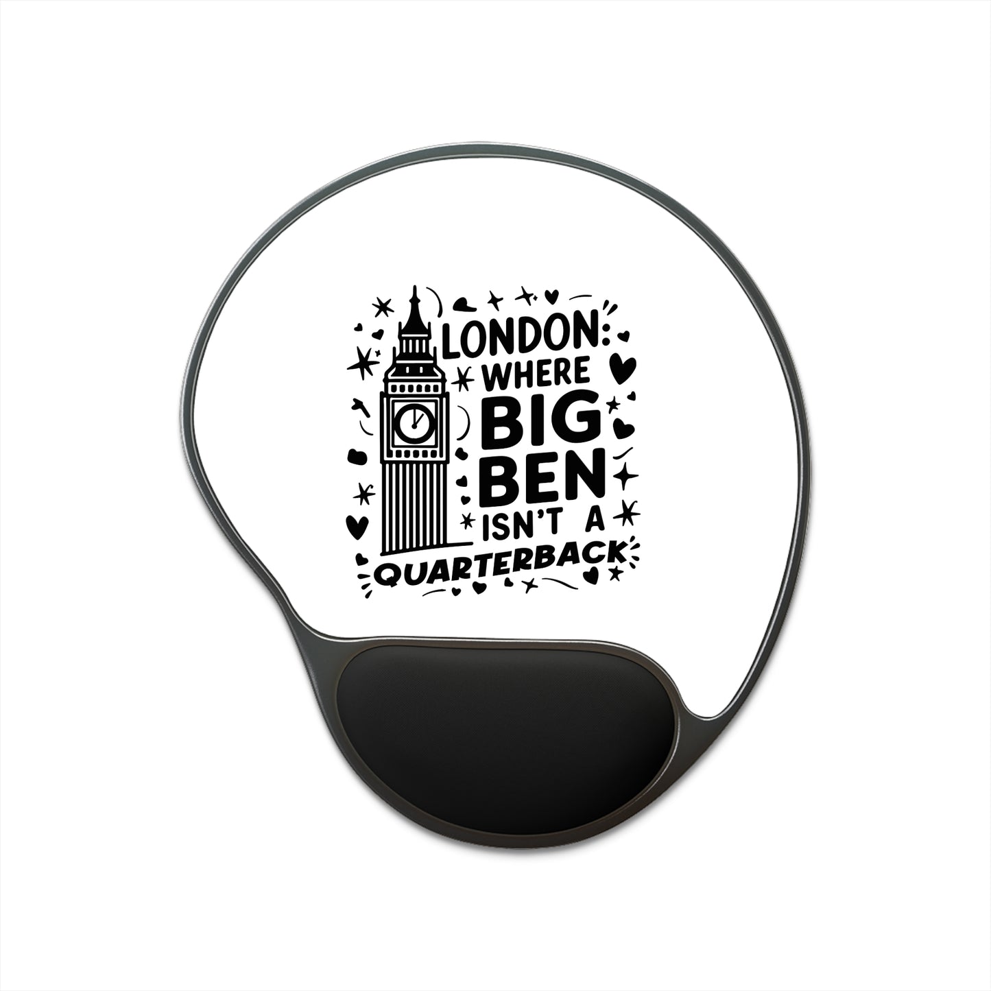 Big Ben Mouse Pad with Wrist Rest, London Theme Desk Accessory, Unique Gift for Home Office, Birthday, Christmas, Quirky Decor