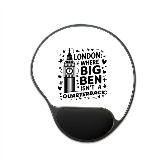 Big Ben Mouse Pad with Wrist Rest, London Theme Desk Accessory, Unique Gift for Home Office, Birthday, Christmas, Quirky Decor