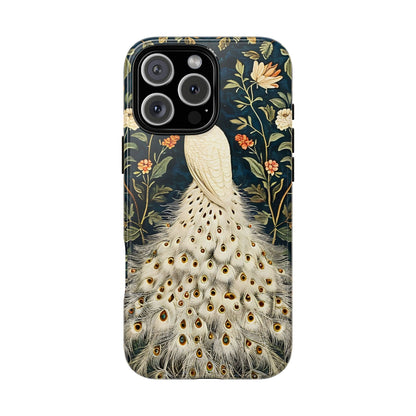 Elegant Peacock Phone Case, Floral Phone Cover, Tough Cases, Stylish Tech Gift, Nature Lover Accessory, Birthday Gift