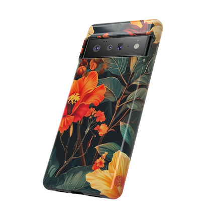 Tough Floral Phone Case | Tropical Vibe, Gift for Nature Lovers, Summer Beach Accessory, Floral Pattern, Trendy Phone Accessories