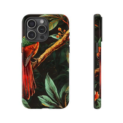 Tough Cases for Nature Lovers, Tropical Bird Phone Case, Eco-Friendly Cover, Gift for Bird Watchers, Vibrant Floral Design