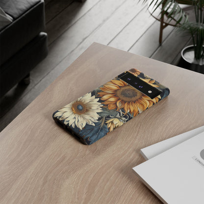 Floral Phone Case for Tough Cases, Sunflower Design, Nature Lover Gift, Birthday Present, Eco-Friendly Accessories, Summer Vibes