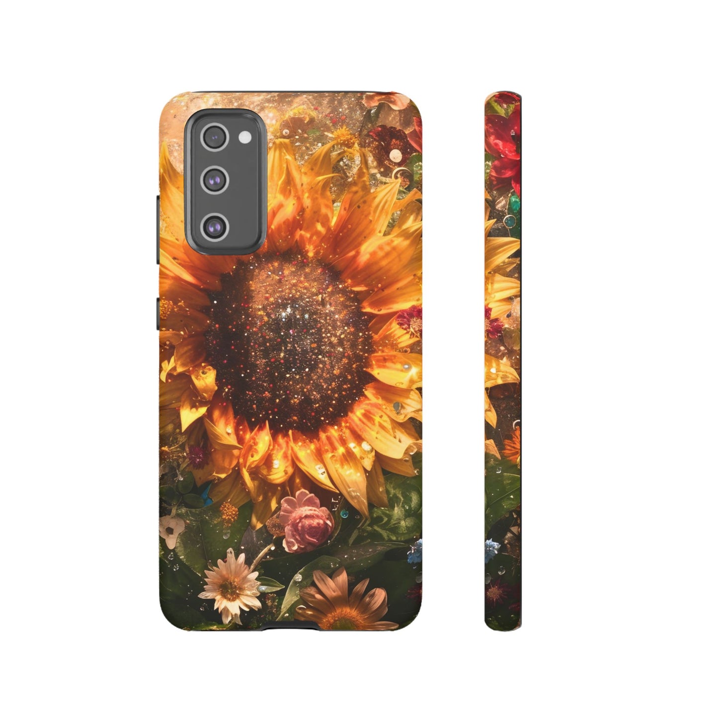 Vibrant Floral Phone Case - Tough Cases, Sunflower Design, Smartphone Cover, Summer Gift, Nature-Inspired Accessories