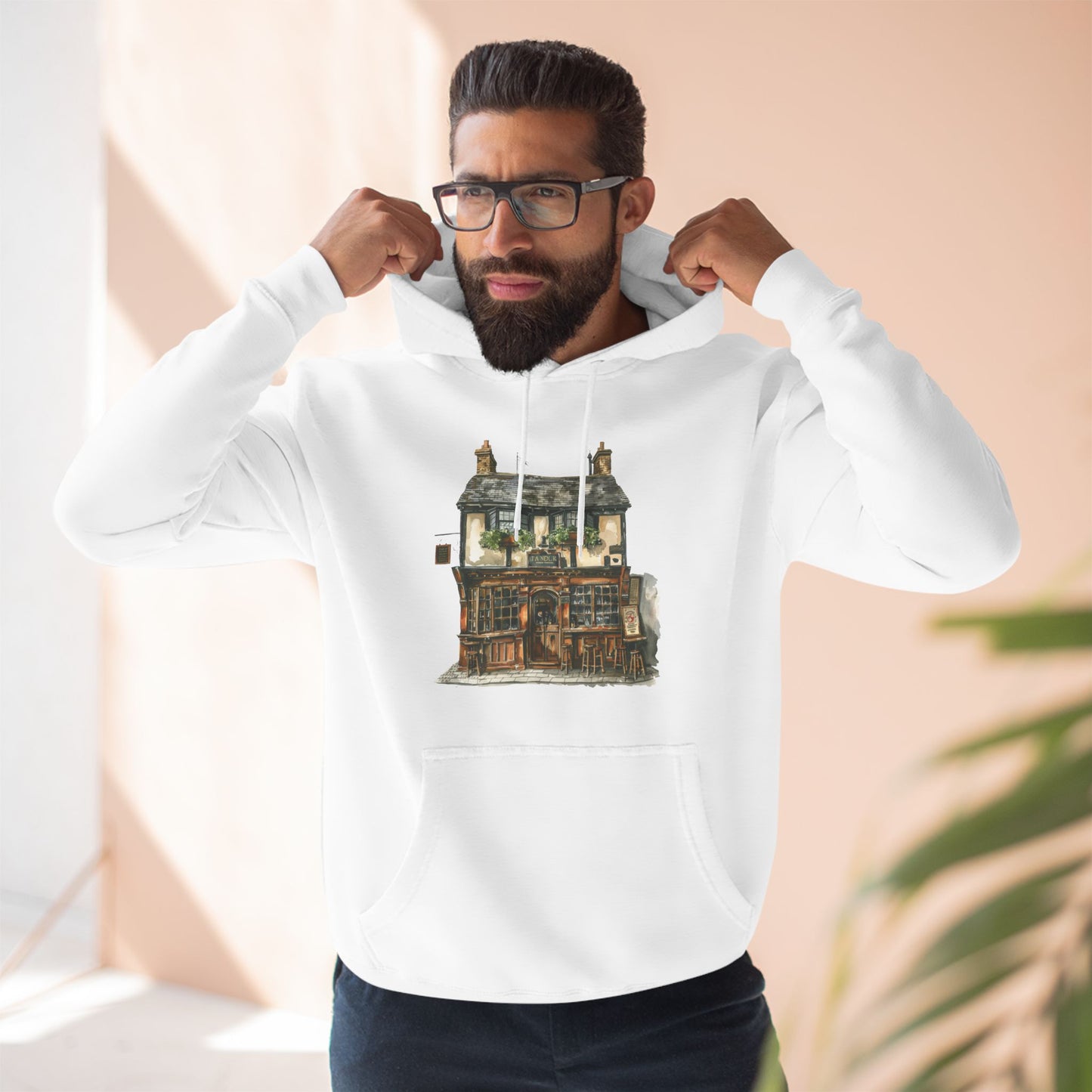 Three-Panel Fleece Hoodie - Elegant British Historic House