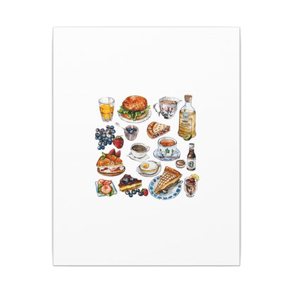 Breakfast Feast Canvas Print, Food Art, Kitchen Decor, Gifting for Food Lovers, Brunch Vibes, Wall Art