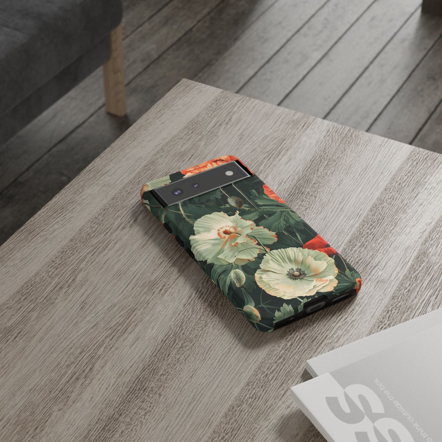 Floral Phone Case - Tough Cases, Botanical Design, Gift for Friends, Trendy Mobile Cover, Personalized Phone Accessory