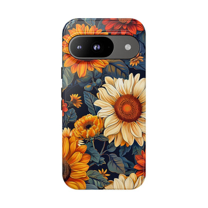 Floral Tough Phone Case | Sunflower Design, iPhone Cover, Protective Case, Gifts for Her, Floral Phone Accessory