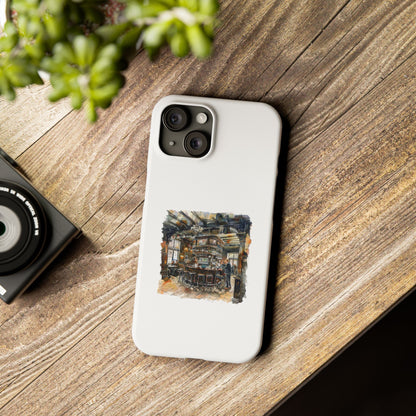 Artisan Bar Scene Phone Cases, Custom Slim Cases for Home Decor Lovers, Unique Gift for Bar Enthusiasts, Perfect for Birthdays and Holidays
