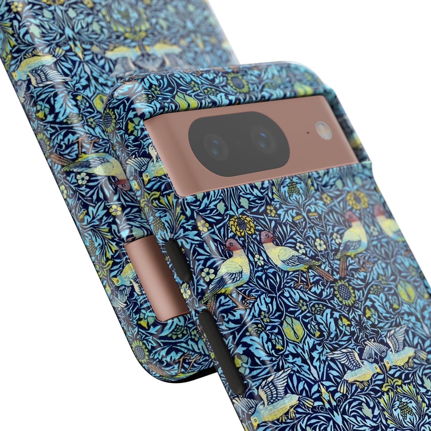Bird and Floral Pattern Phone Case, Tough Cases, Gift for Nature Lovers, Eco-friendly, Custom Phone Accessories, All-Occasion