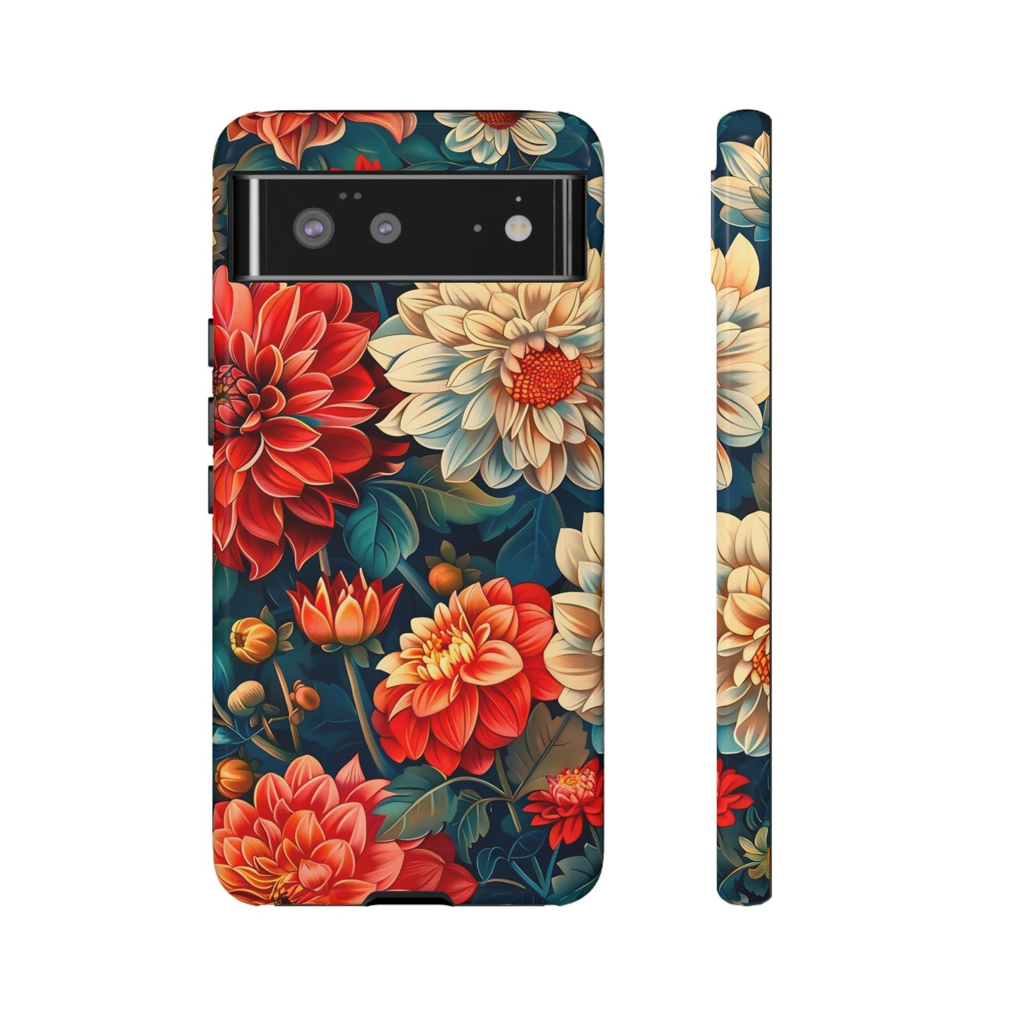 Floral Phone Case - Vibrant Tough Cases, Stylish Floral Cell Phone Cover, Gift for Her, Trendy Phone Accessory, Flower Design