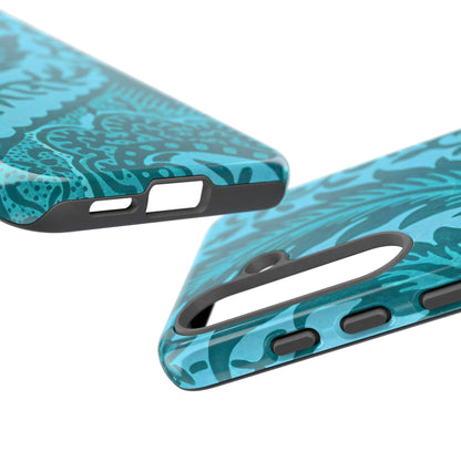 Protective Phone Case with Elegant Teal Design, Tough Cases, Floral Phone Cover, Stylish Smartphone Protection, Gifts for Her, Trendy [...]