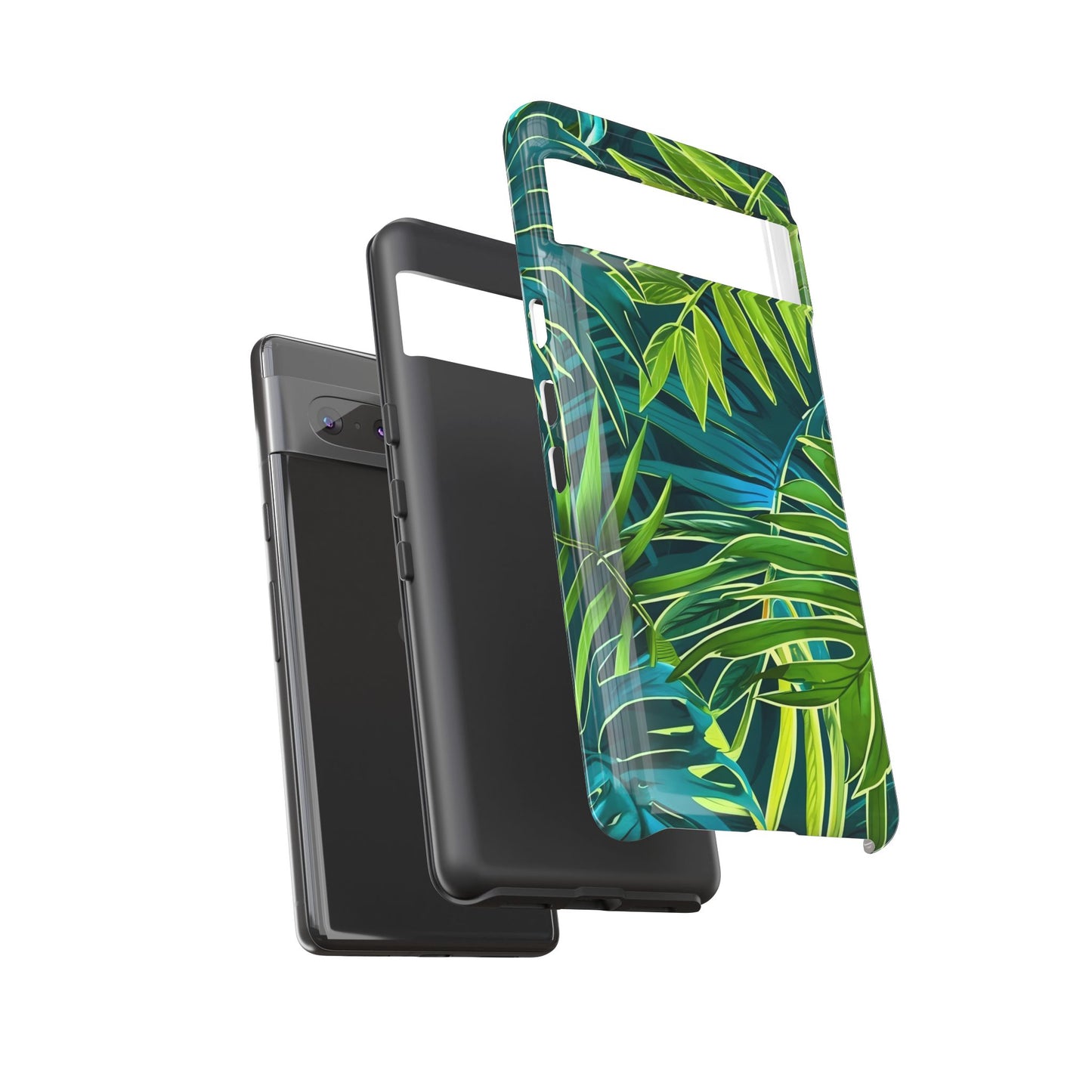 Tropical Phone Case - Durable Green Leaf Design, Eco-Friendly Gift, Trendy Accessory, Nature Lover's Case, Summer Vibes