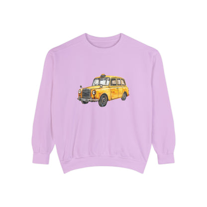 Unisex Garment-Dyed Sweatshirt Elegant - British Vintage Car