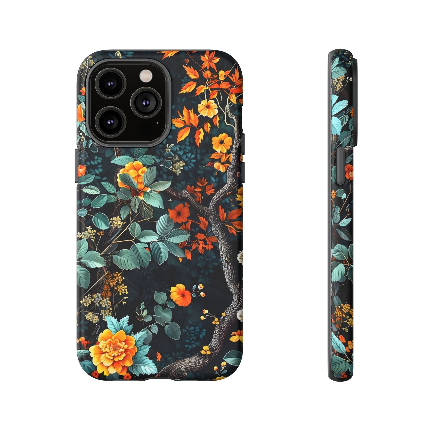 Floral Phone Case | Tough Cases, Protective Cover, Gift for Her, Autumn Vibes, Floral Phone Accessory, Unique Design
