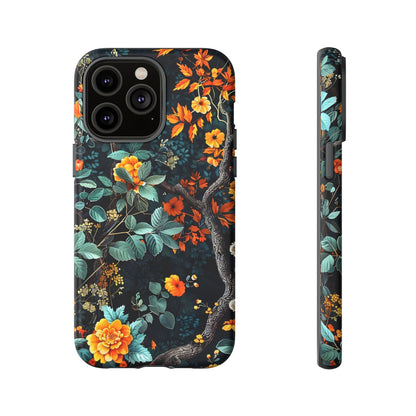 Floral Phone Case | Tough Cases, Protective Cover, Gift for Her, Autumn Vibes, Floral Phone Accessory, Unique Design