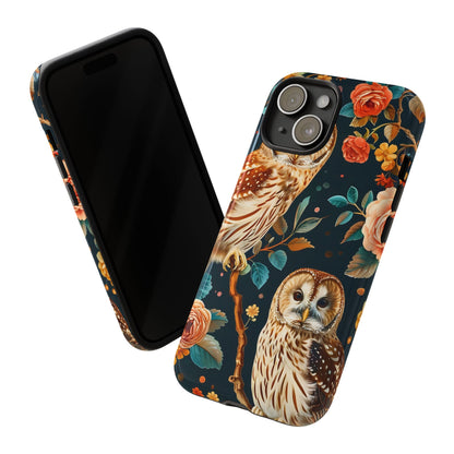 Owl Phone Case with Floral Design, Tough Phone Cover for Nature Lovers, Gift for Bird Enthusiasts, Stylish Protection for Smartphones, [...]