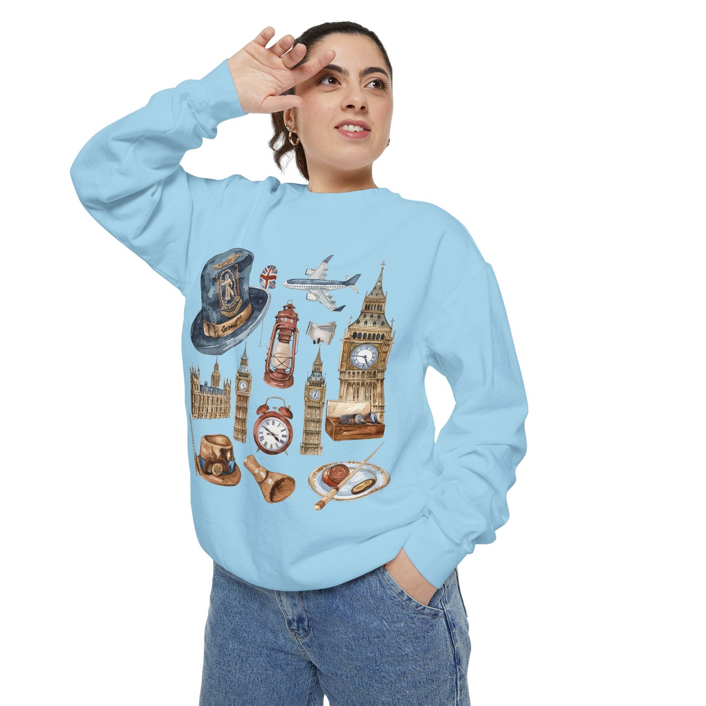 Unisex Garment-Dyed Sweatshirt - England’s Most Famous Icons